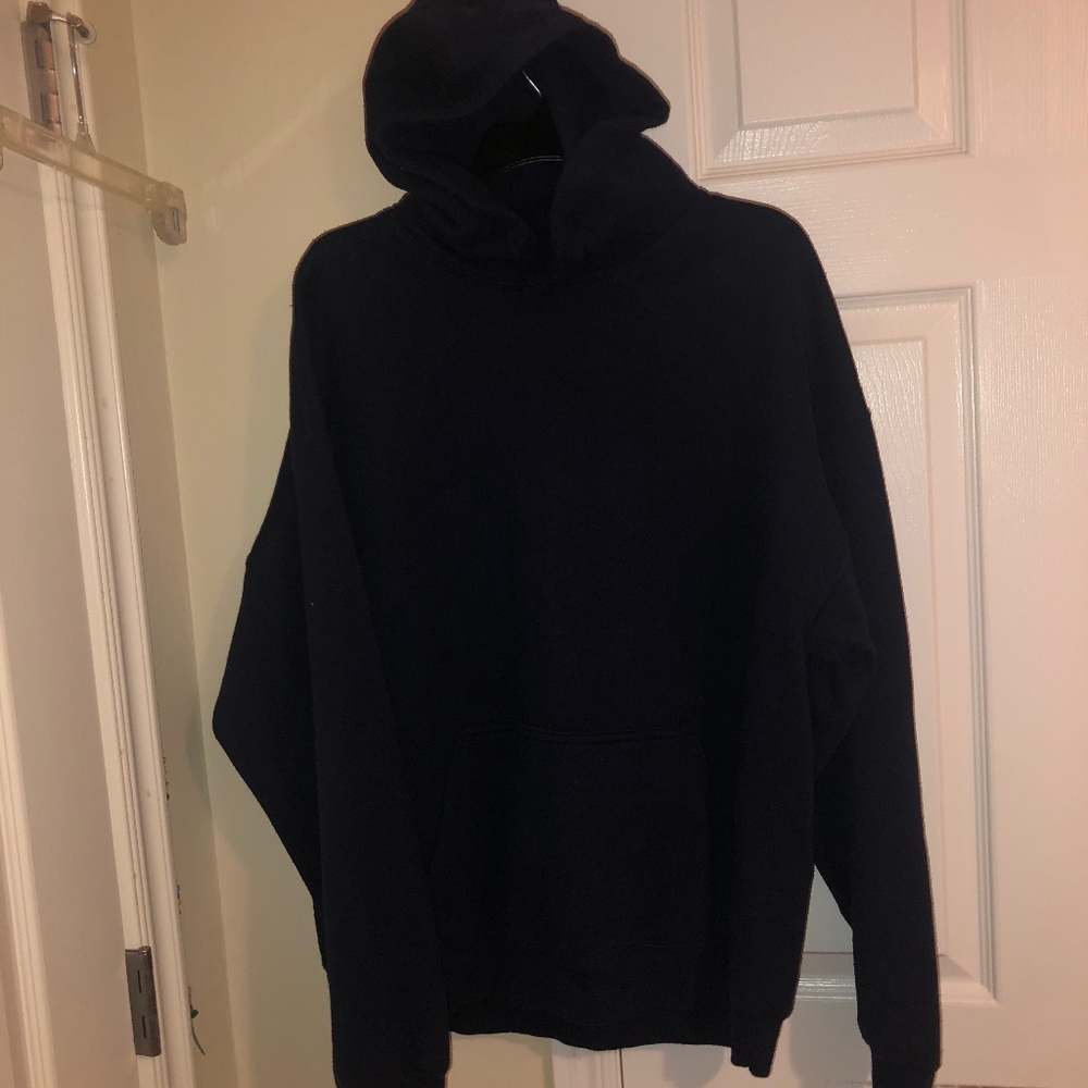 plain navy blue hoodie